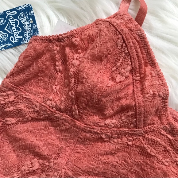 NWT Free People Pink Lace Crop Bra - Picture 6 of 8